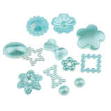 Maxbell DIY Jewelry Accessories Flat Back Embellishments Pearls Patch Light Blue