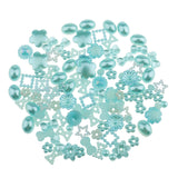 Maxbell DIY Jewelry Accessories Flat Back Embellishments Pearls Patch Light Blue