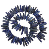 Maxbell 1 Strip of Indian Agate Gemstone Beads for Jewelry Making Dark blue