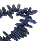 Maxbell 1 Strip of Indian Agate Gemstone Beads for Jewelry Making Dark blue