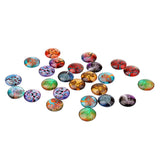 Maxbell 25pcs 18mm Glass Dome Flatback Cabochons Embellishment Scrapbooking Tree