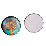 Maxbell 25pcs 18mm Glass Dome Flatback Cabochons Embellishment Scrapbooking Tree