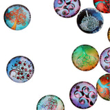 Maxbell 25pcs 18mm Glass Dome Flatback Cabochons Embellishment Scrapbooking Tree