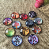 Maxbell 25pcs 18mm Glass Dome Flatback Cabochons Embellishment Scrapbooking Tree