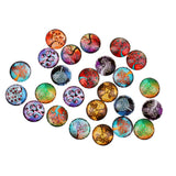 Maxbell 25pcs 18mm Glass Dome Flatback Cabochons Embellishment Scrapbooking Tree