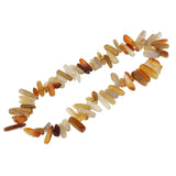 Maxbell 1 Strip of Indian Agate Gemstone Beads for Jewelry Making Light brown