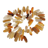 Maxbell 1 Strip of Indian Agate Gemstone Beads for Jewelry Making Light brown