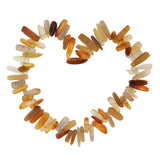 Maxbell 1 Strip of Indian Agate Gemstone Beads for Jewelry Making Light brown