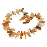 Maxbell 1 Strip of Indian Agate Gemstone Beads for Jewelry Making Light brown