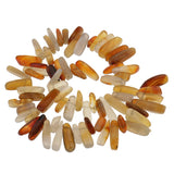 Maxbell 1 Strip of Indian Agate Gemstone Beads for Jewelry Making Light brown