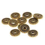 Maxbell 100 Pieces Metal Alloy Jewelry Making Spacer Beads 10mm Antique gold