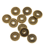 Maxbell 100 Pieces Metal Alloy Jewelry Making Spacer Beads 10mm Antique gold