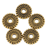 Maxbell 100 Pieces Metal Alloy Jewelry Making Spacer Beads 10mm Antique gold