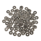 Maxbell 100 Pieces Metal Alloy Jewelry Making Spacer Beads 10mm Silver