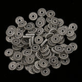 Maxbell 100 Pieces Metal Alloy Jewelry Making Spacer Beads 10mm Silver