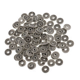 Maxbell 100 Pieces Metal Alloy Jewelry Making Spacer Beads 10mm Silver