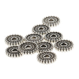 Maxbell 100 Pieces Metal Alloy Jewelry Making Spacer Beads 10mm Silver