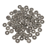 Maxbell 100 Pieces Metal Alloy Jewelry Making Spacer Beads 10mm Silver