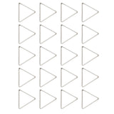 Maxbell 20pcs Alloy Triangle Ring Pendants Charms for Jewelry Making Crafts White K