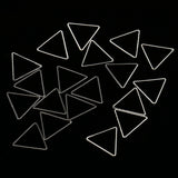 Maxbell 20pcs Alloy Triangle Ring Pendants Charms for Jewelry Making Crafts White K