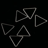 Maxbell 20pcs Alloy Triangle Ring Pendants Charms for Jewelry Making Crafts White K