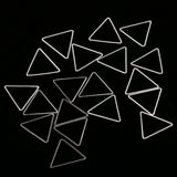 Maxbell 20pcs Alloy Triangle Ring Pendants Charms for Jewelry Making Crafts White K