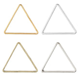 Maxbell 20pcs Alloy Triangle Ring Pendants Charms for Jewelry Making Crafts White K