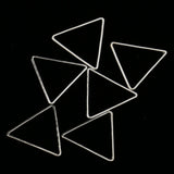 Maxbell 20pcs Alloy Triangle Ring Pendants Charms for Jewelry Making Crafts White K