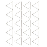 Maxbell 20pcs Alloy Triangle Ring Pendants Charms for Jewelry Making Crafts White K