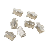 Maxbell 100 Pieces Clasps Clamps Fasteners End for Jewelry Making 10mm White K