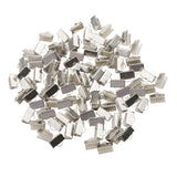 Maxbell 100 Pieces Clasps Clamps Fasteners End for Jewelry Making 10mm White K