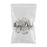 Maxbell 100 Pieces Clasps Clamps Fasteners End for Jewelry Making 10mm White K