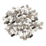 Maxbell 100 Pieces Clasps Clamps Fasteners End for Jewelry Making 10mm White K