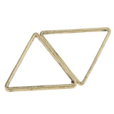 Maxbell 20pcs Alloy Triangle Ring Pendants Charms for Jewelry Making Crafts Bronze