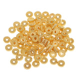 Maxbell 100 Pieces Metal Alloy Jewelry Making Spacer Beads 6mm Gold