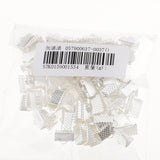 Maxbell 100 Pieces Clasps Clamps Fasteners End for Jewelry Making 10mm Gloss Silver