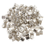 Maxbell 100 Pieces Clasps Clamps Fasteners End for Jewelry Making 6mm White K