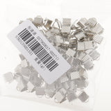 Maxbell 100 Pieces Clasps Clamps Fasteners End for Jewelry Making 6mm White K