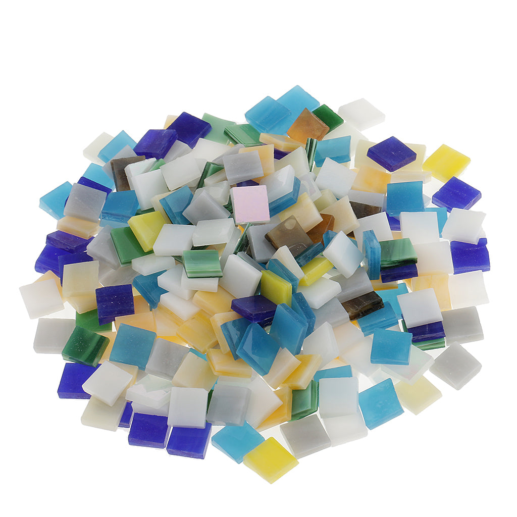 Maxbell 250 Pieces Vitreous Glass Mosaic Tiles for Arts DIY Crafts Multicolor