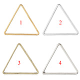 Maxbell 20pcs Alloy Triangle Ring Pendants Charms for Jewelry Making Crafts Gold