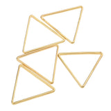 Maxbell 20pcs Alloy Triangle Ring Pendants Charms for Jewelry Making Crafts Gold