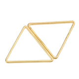 Maxbell 20pcs Alloy Triangle Ring Pendants Charms for Jewelry Making Crafts Gold