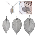 Maxbell 1pcs Leaf Charms Pendant Findings for Jewelry Making Craft Gun Black 3X5cm