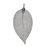 Maxbell 1pcs Leaf Charms Pendant Findings for Jewelry Making Craft Gun Black 3X5cm