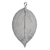 Maxbell 1pcs Leaf Charms Pendant Findings for Jewelry Making Craft Gun Black 3X5cm