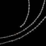 Maxbell 100cm Sterling Silver Cable Chain Links for DIY Jewelry Making