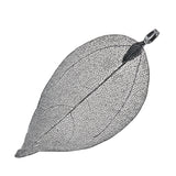 Maxbell 1 Piece Leaf Charms Pendant Findings for Jewelry Making Craft Black 4X6cm