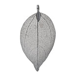 Maxbell 1 Piece Leaf Charms Pendant Findings for Jewelry Making Craft Black 4X6cm