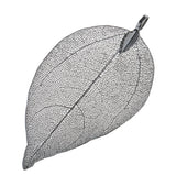 Maxbell 1 Piece Leaf Charms Pendant Findings for Jewelry Making Craft Black 4X6cm