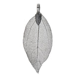 Maxbell 1 Piece Leaf Charms Pendant Findings for Jewelry Making Craft Black 3X5cm